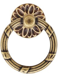 Ribbon and Reed Ring Pull - 1 3/8" x 1 11/16"